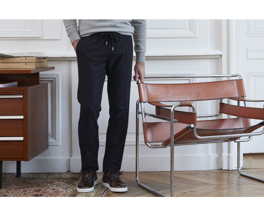 Pantalon Jogpant Anthracite chiné - KOLTON