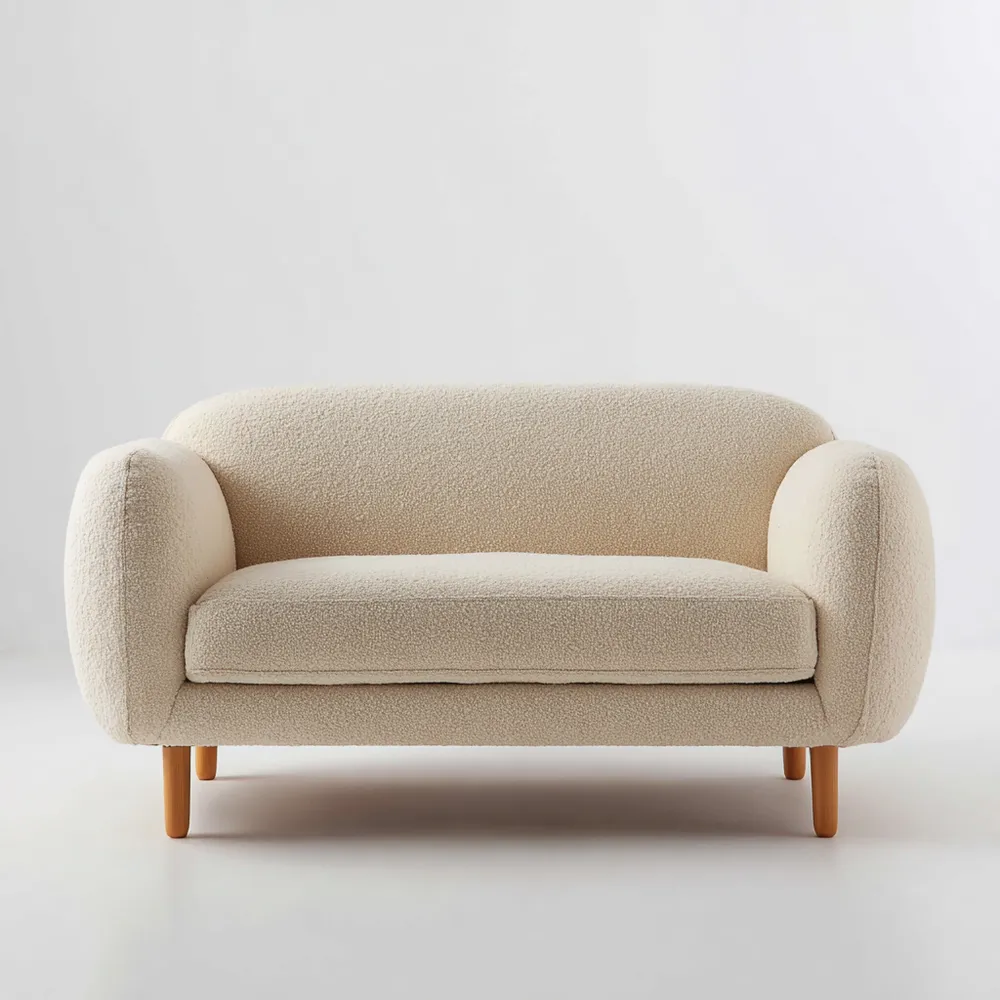 2-Sitzer-Sofa Stoff 150x85x75 cm – Creme – Skandinavisches Design