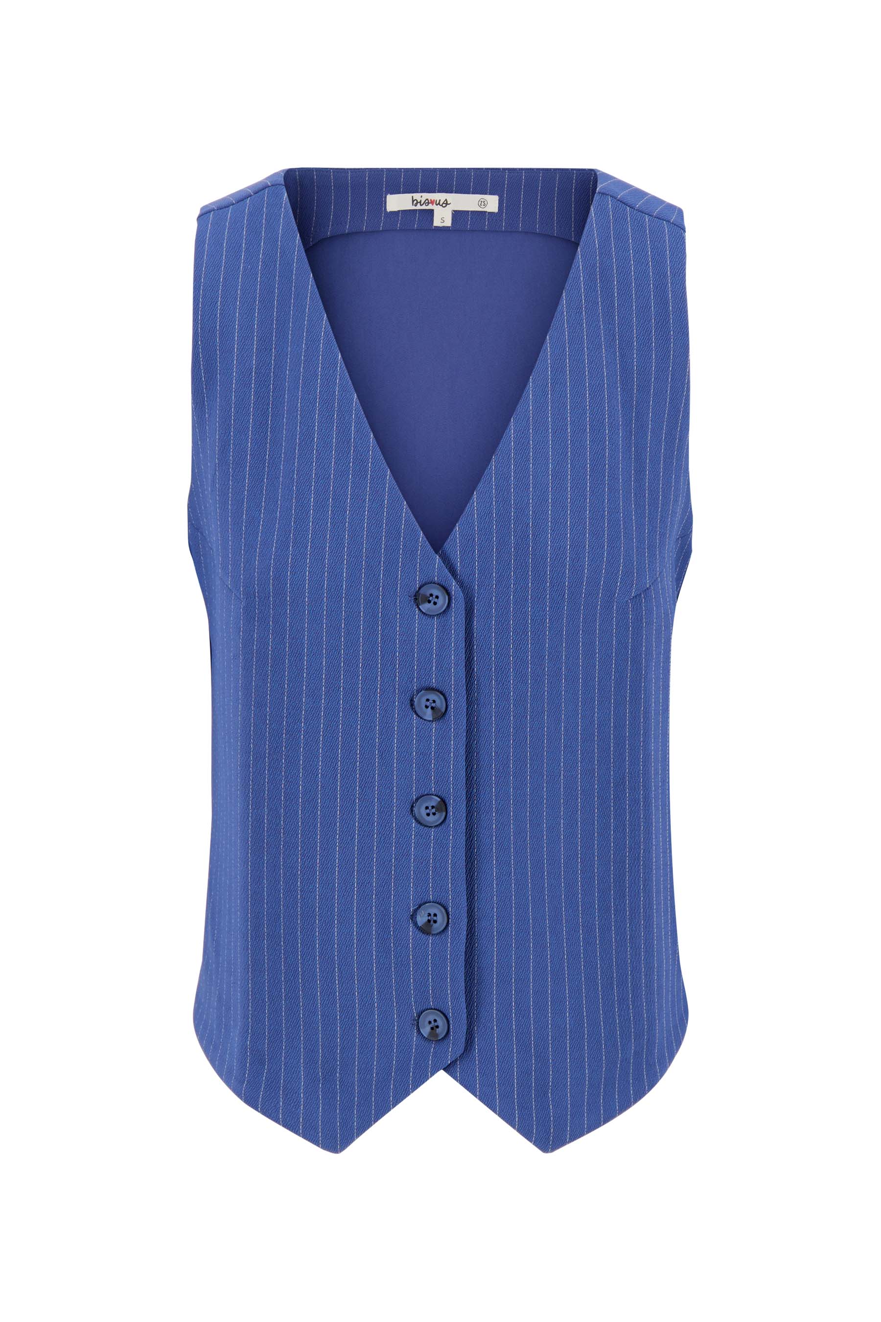 gilet met krijtstreep print