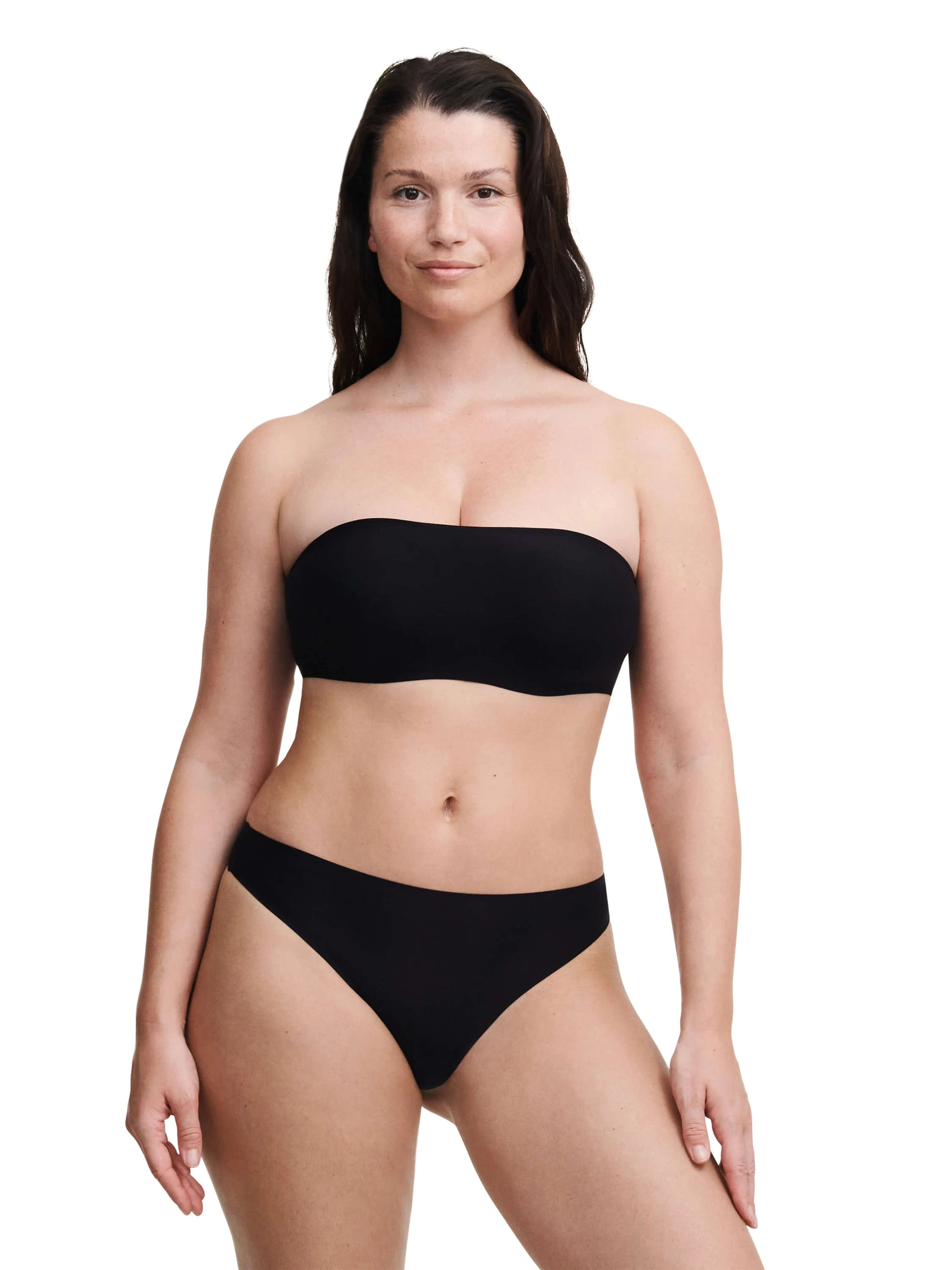 SOFTSTRETCH - Soutien-gorge sans armature bandeau coques | Noir