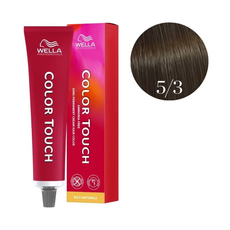 Coloration Color Touch Rich Naturals 5/3 Châtain Clair Doré Wella 60ml