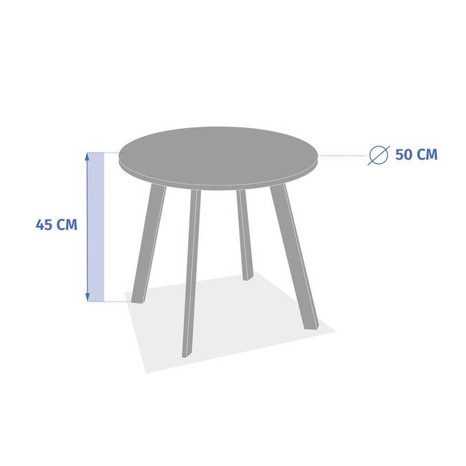 Table d'appoint de jardin ronde SAONA Acajou