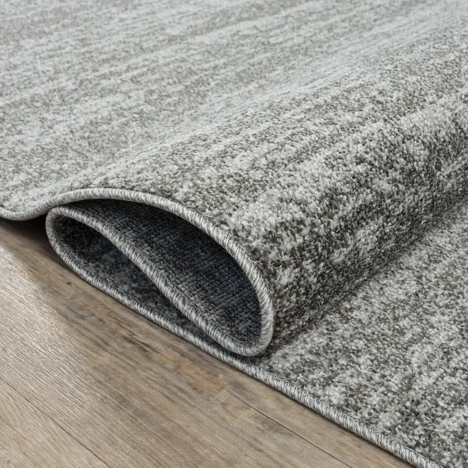 Relax Oslo - Laagpolig Effen Vloerkleed - Grijs - 120x170 CM