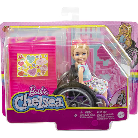 Barbie Chelsea kørestolsdukke – assorteret