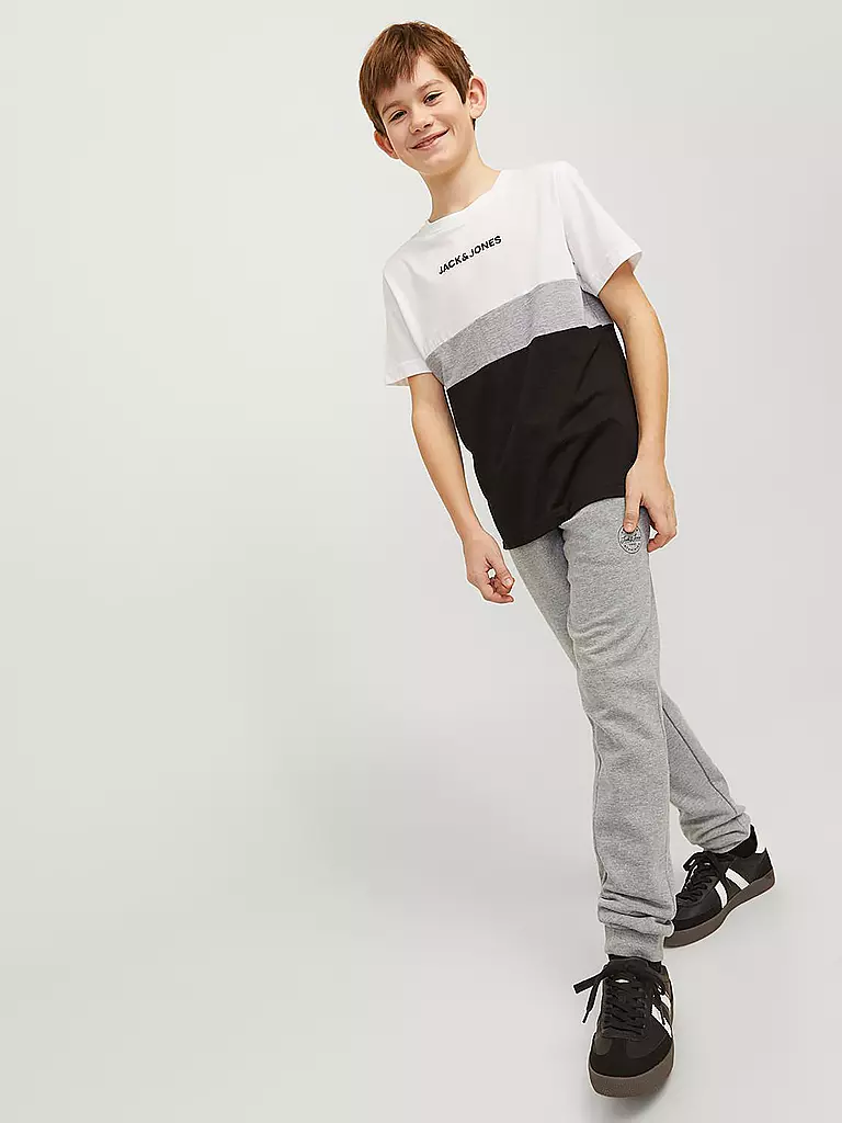 JACK & JONES Jungen Jogginghose JJIGORDON grau