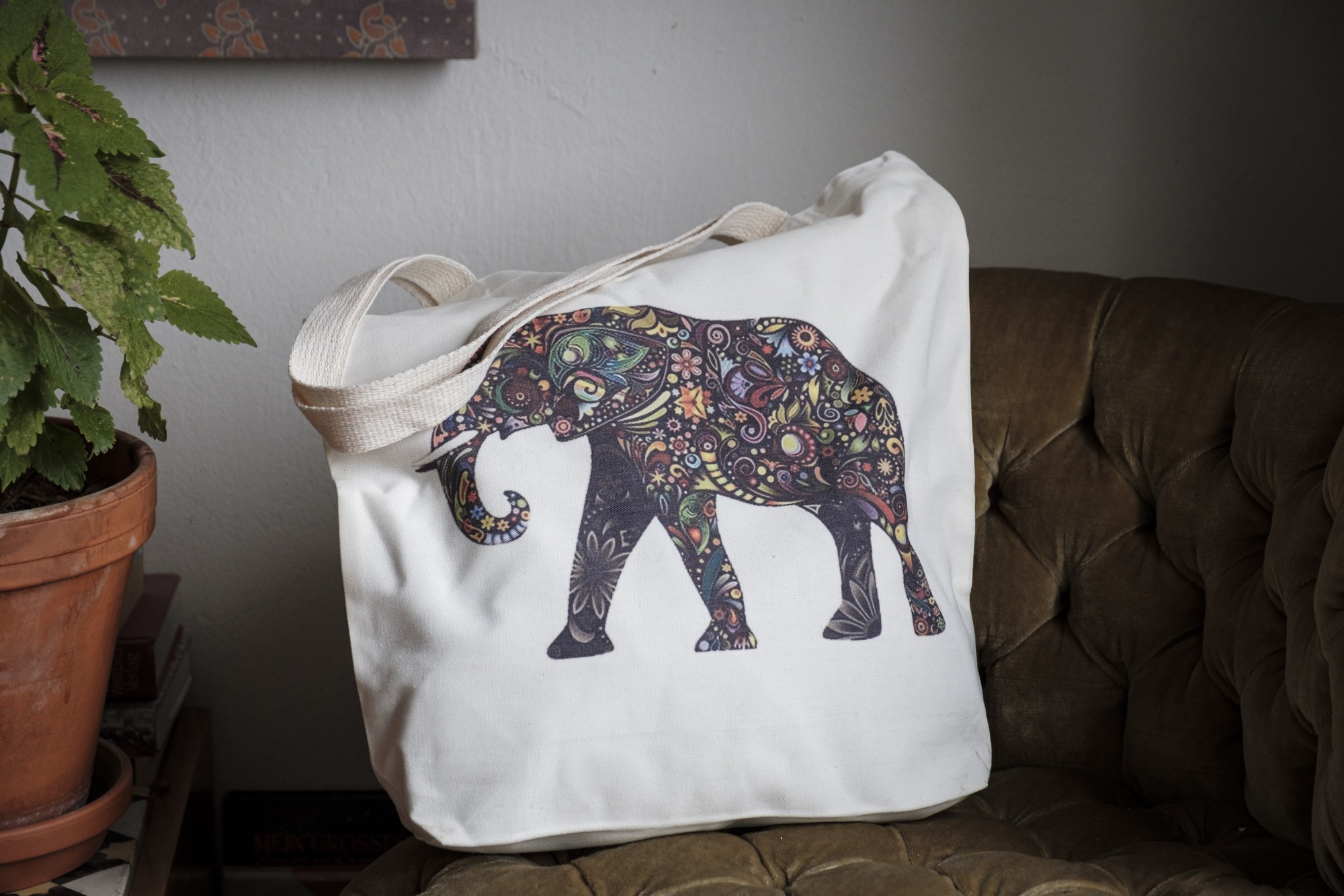 Stoffbeutel 'Elefant', multicolor, B 40 cm, H 40 cm, L 9 cm günstig bestellen