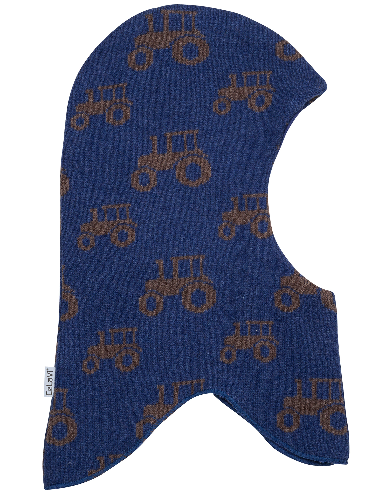 Schlupfmütze BALACLAVA TRACTOR mit Wolle in blue melange