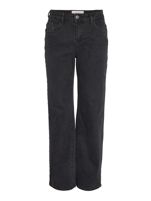 Noisy may Straight-Jeans »NMYOLANDA NW WIDE JEANS BLACK NOOS«, extra lang