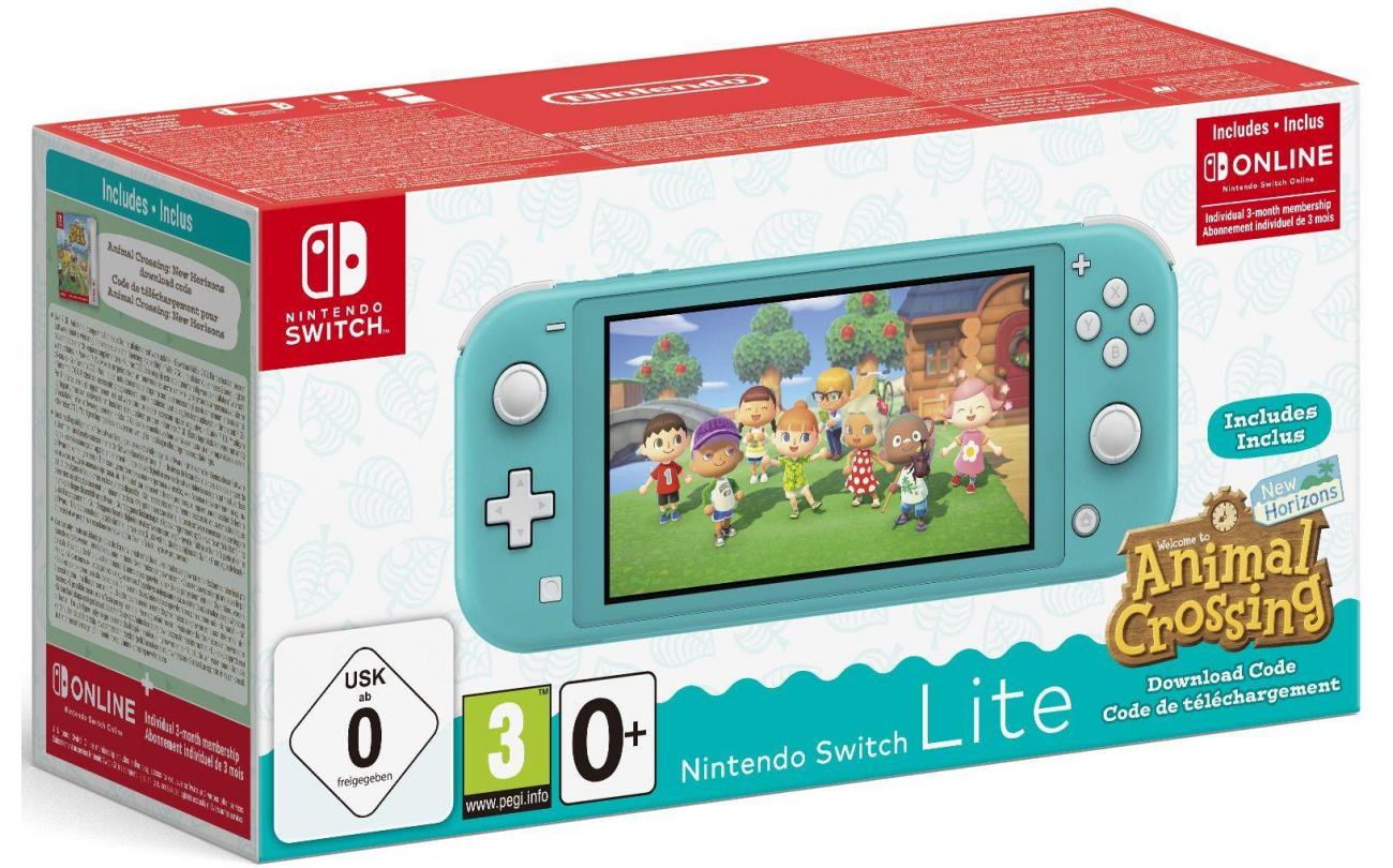 Nintendo Switch Console Lite Turkoois + Animal Cro