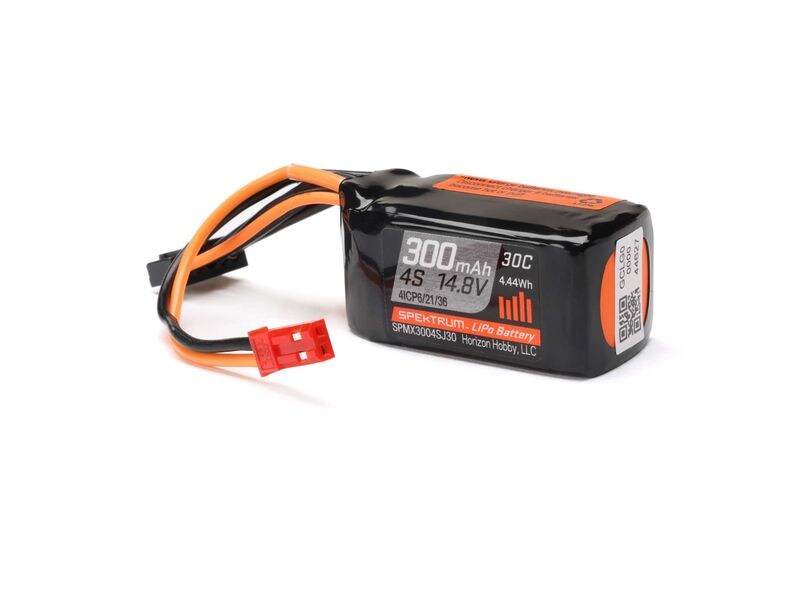 Spektrum RC-Akku LiPo 300 mAh 14.8 V 30C Kleiner 4S LiPo Akku mit JST-RCY BEC Stecker für Flugmodelle