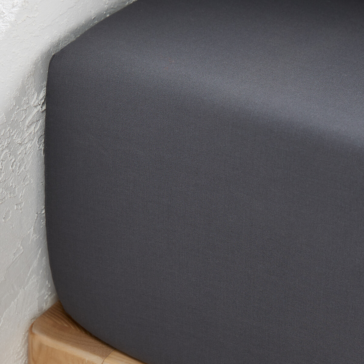 LA REDOUTE INTERIEURS<br>Lençol justo de algodão percal, bainha 30 cm Cenário
