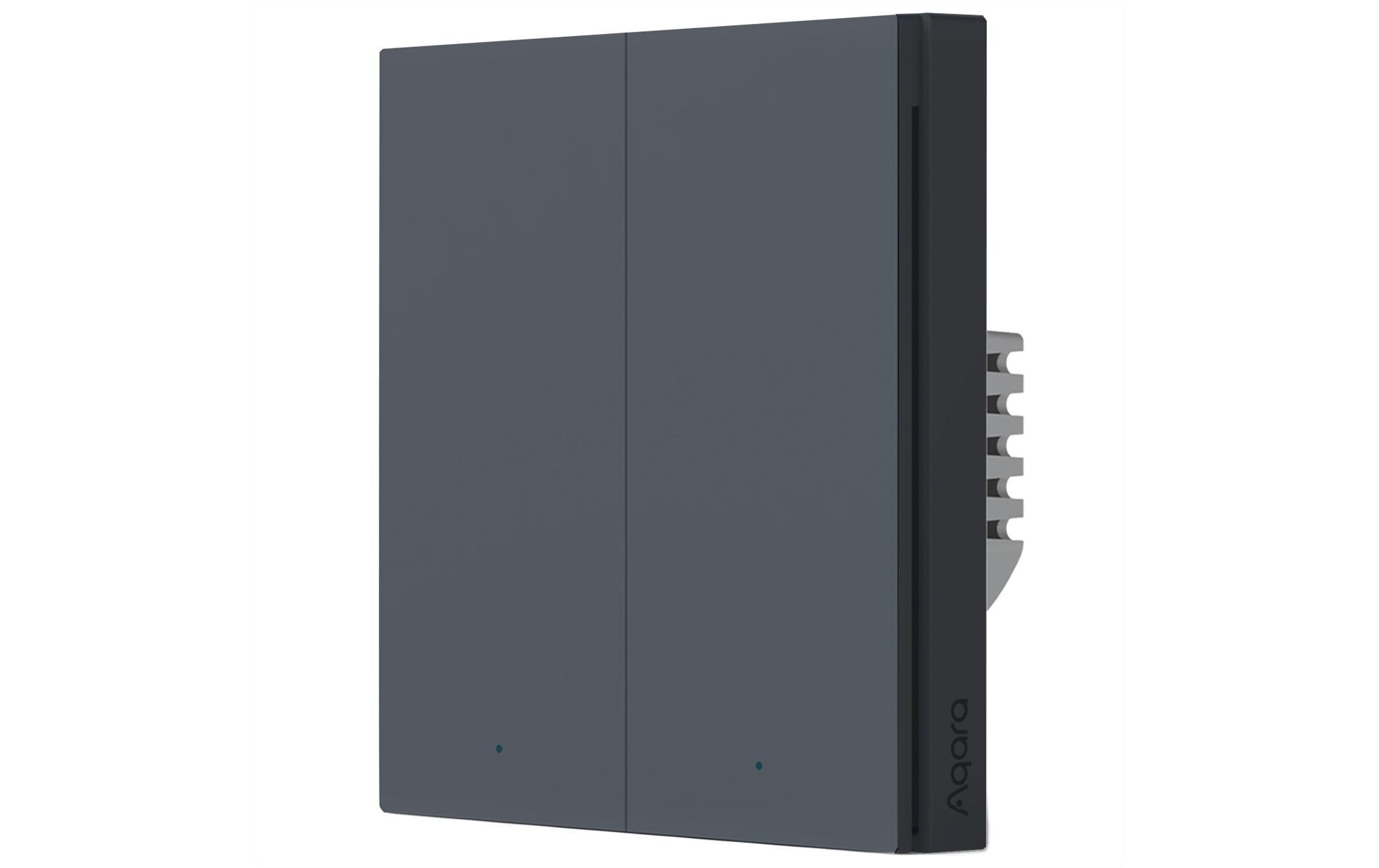 2 x Wandschalter H1 GrauSmart Lichtschalter ohne Neutralleiter