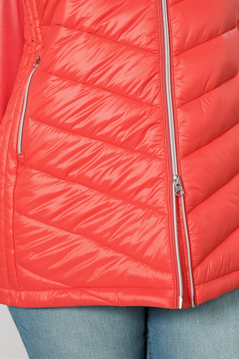 Steppweste, Classic Fit, abzippbare Kapuze, 2-Wege-Zipper