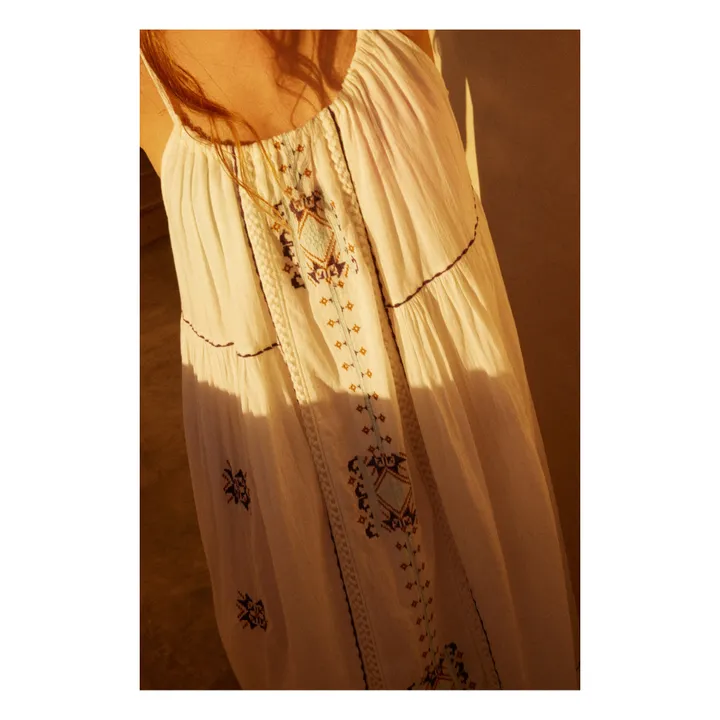 Alma Deia Robe Longue Brodée | Blanc cassé