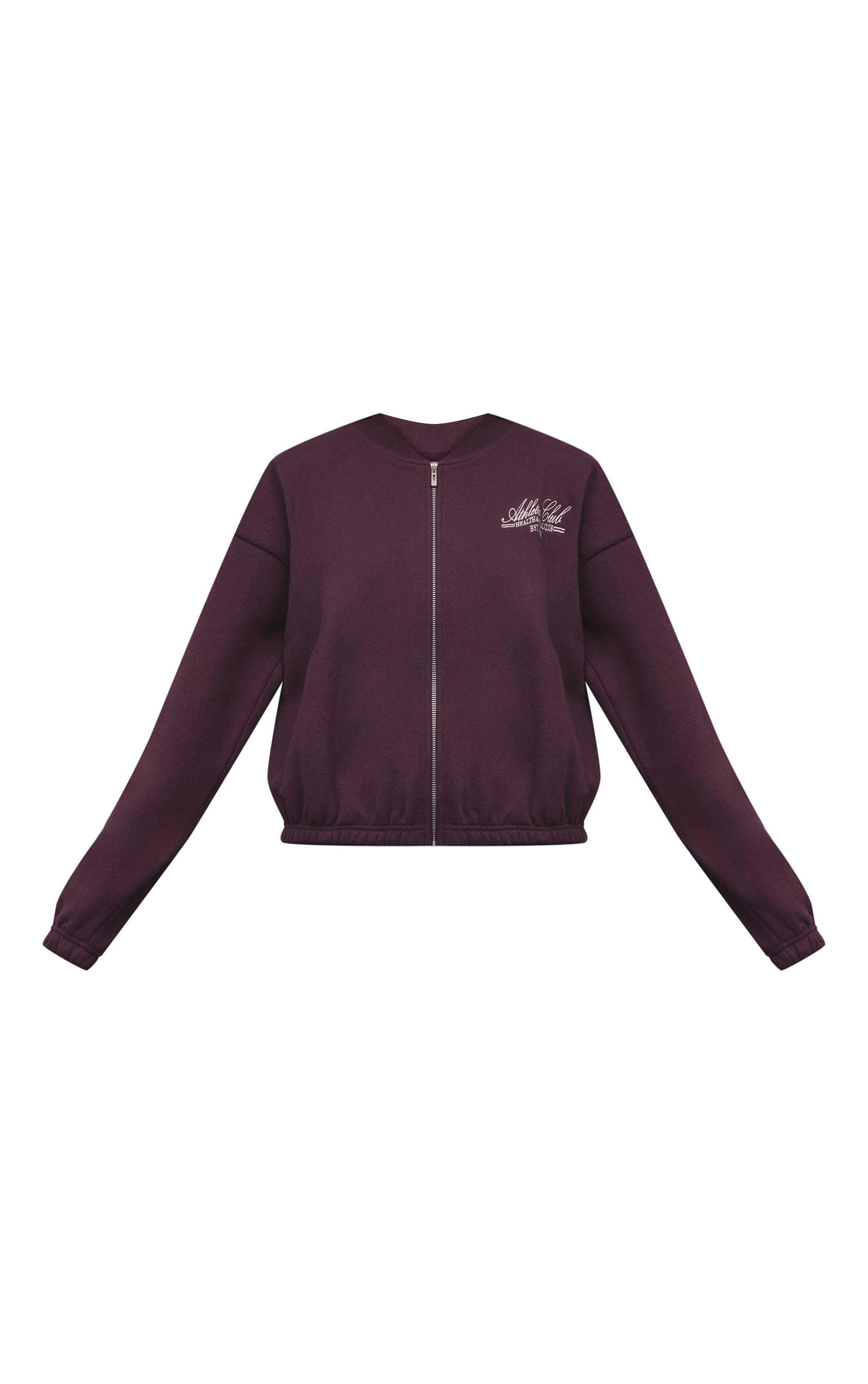 Prune Veste Bomber Molleton Coton Athletics Club