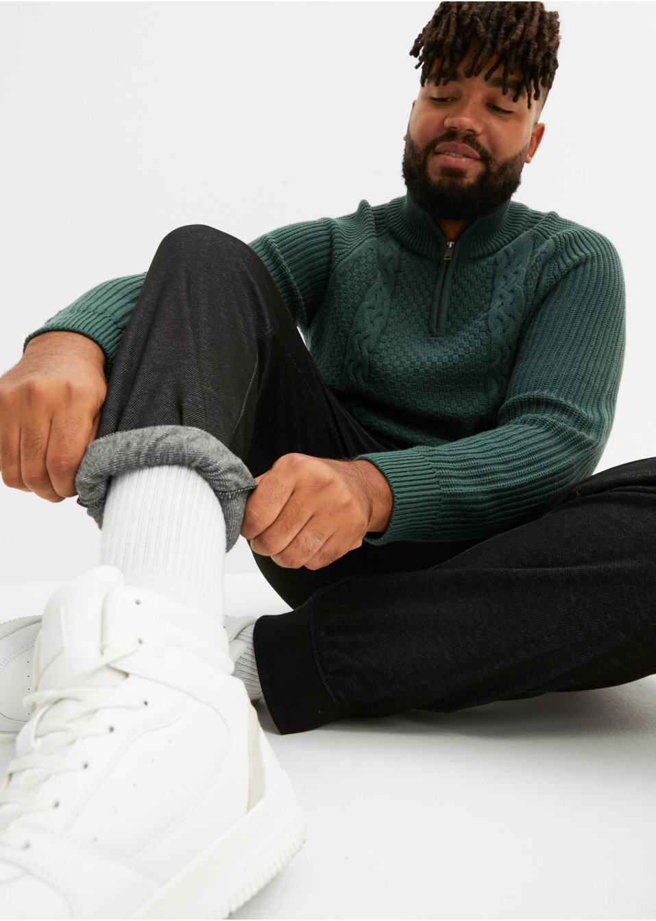 Pantalon de jogging thermo effet denim