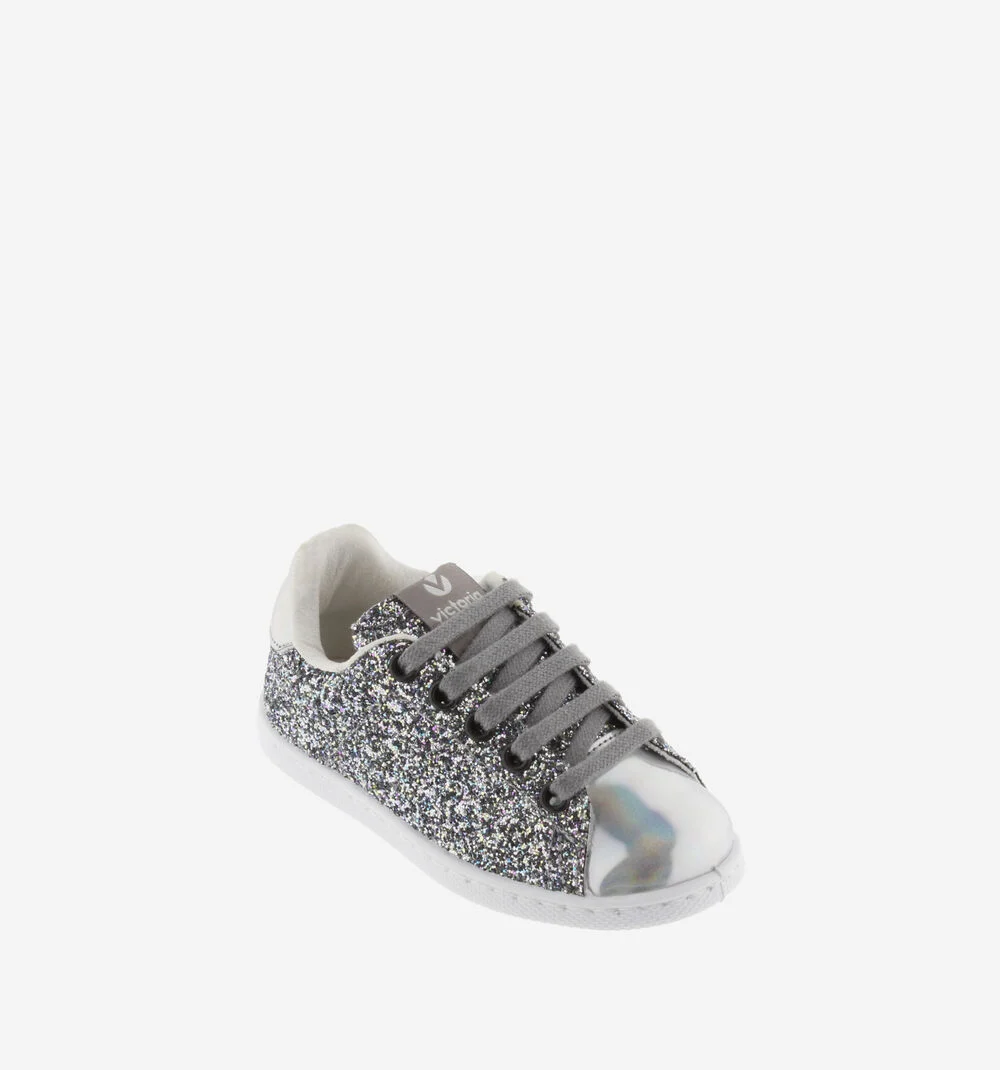 TENIS VICTORIA GLITTER Baskets glitter pour femme PLATA