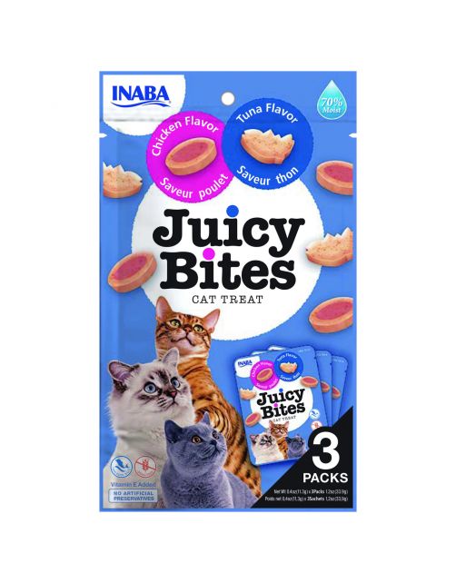 Inaba Juicy Bites - Kattensnack - Kip Tonijn 3x11.3 g