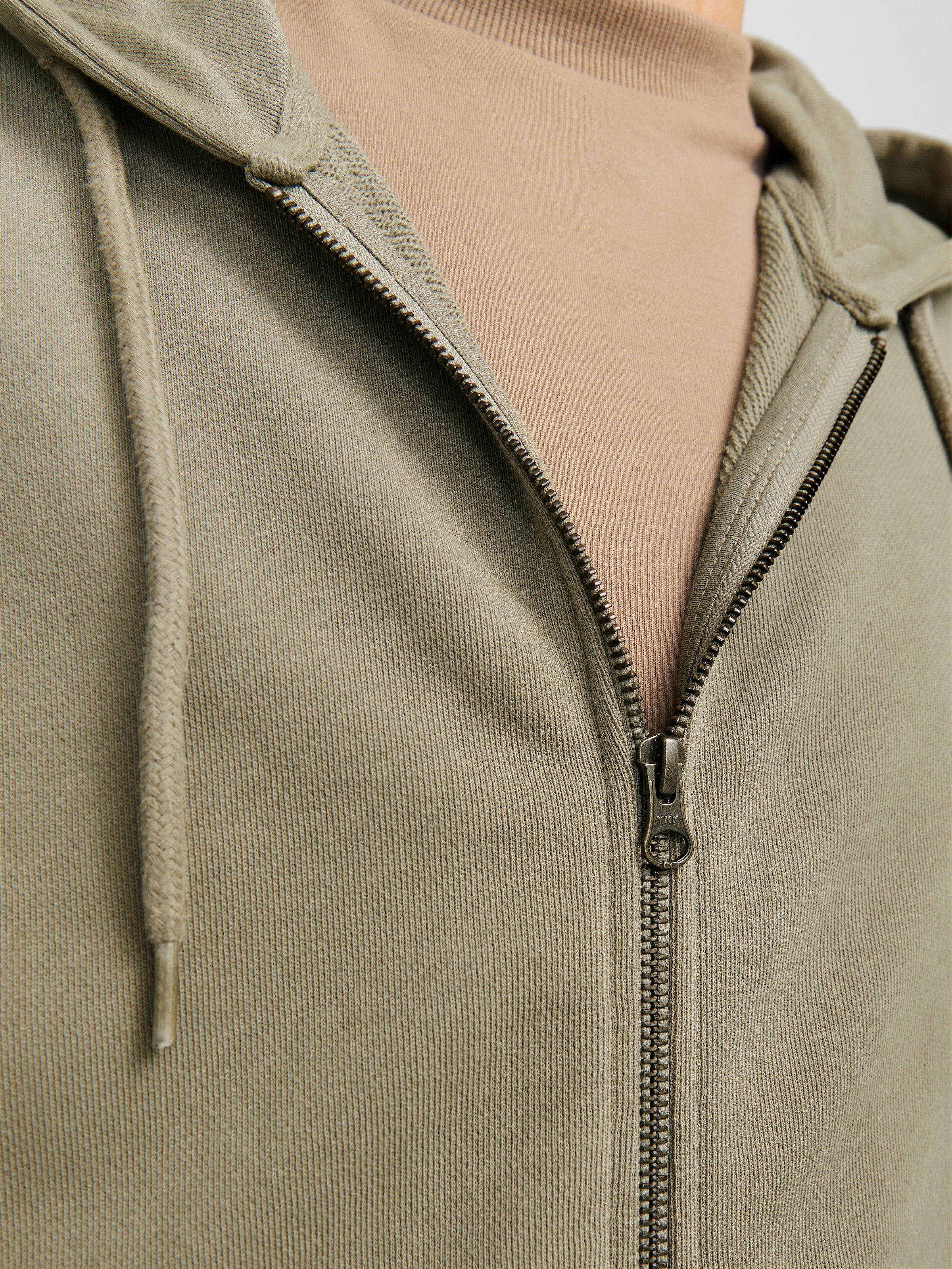 Jack & Jones Kapuzensweatjacke »JJECHARGE Hoodie mit Kapuze, Kordelzug und Taschen«, unifarben, modisch, loose fit, Baumwolle, Kapuze