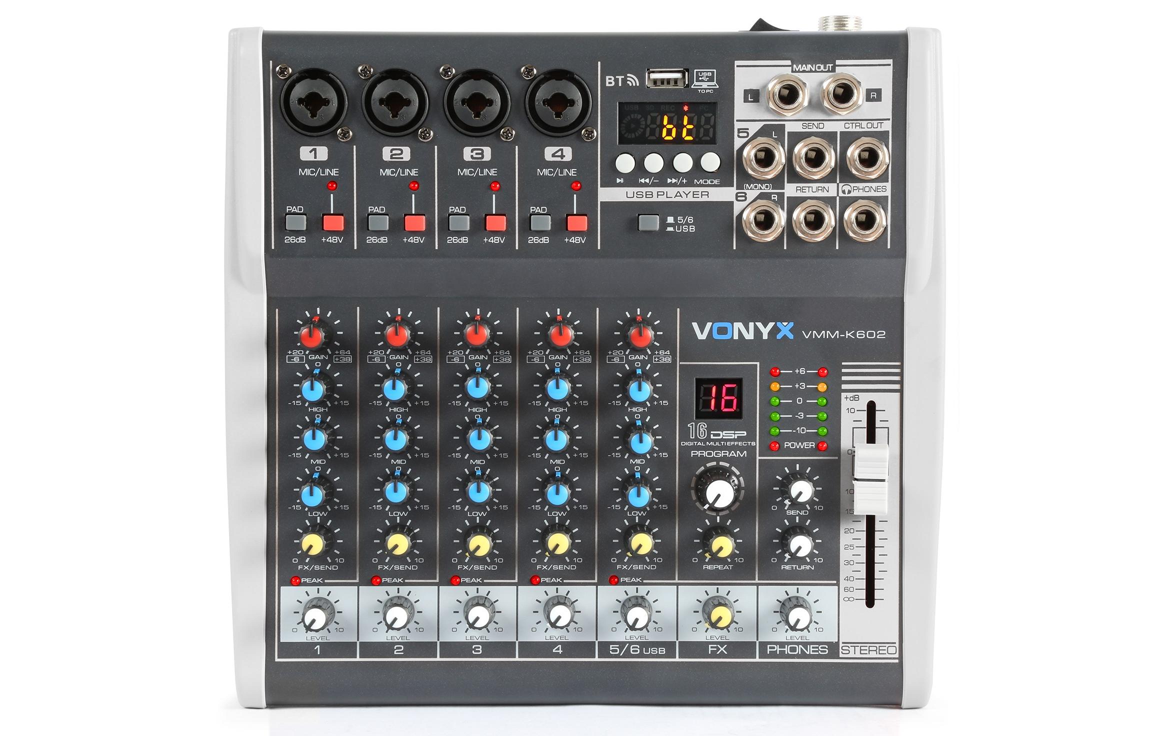 Mischpult VMM-K602<br>6-Kanal Mischpult mit DSP-Funktionen