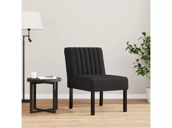 Fauteuil sans accoudoirs noir velours