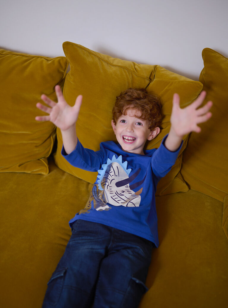 T-shirt à manches longues à animation dinosaure.