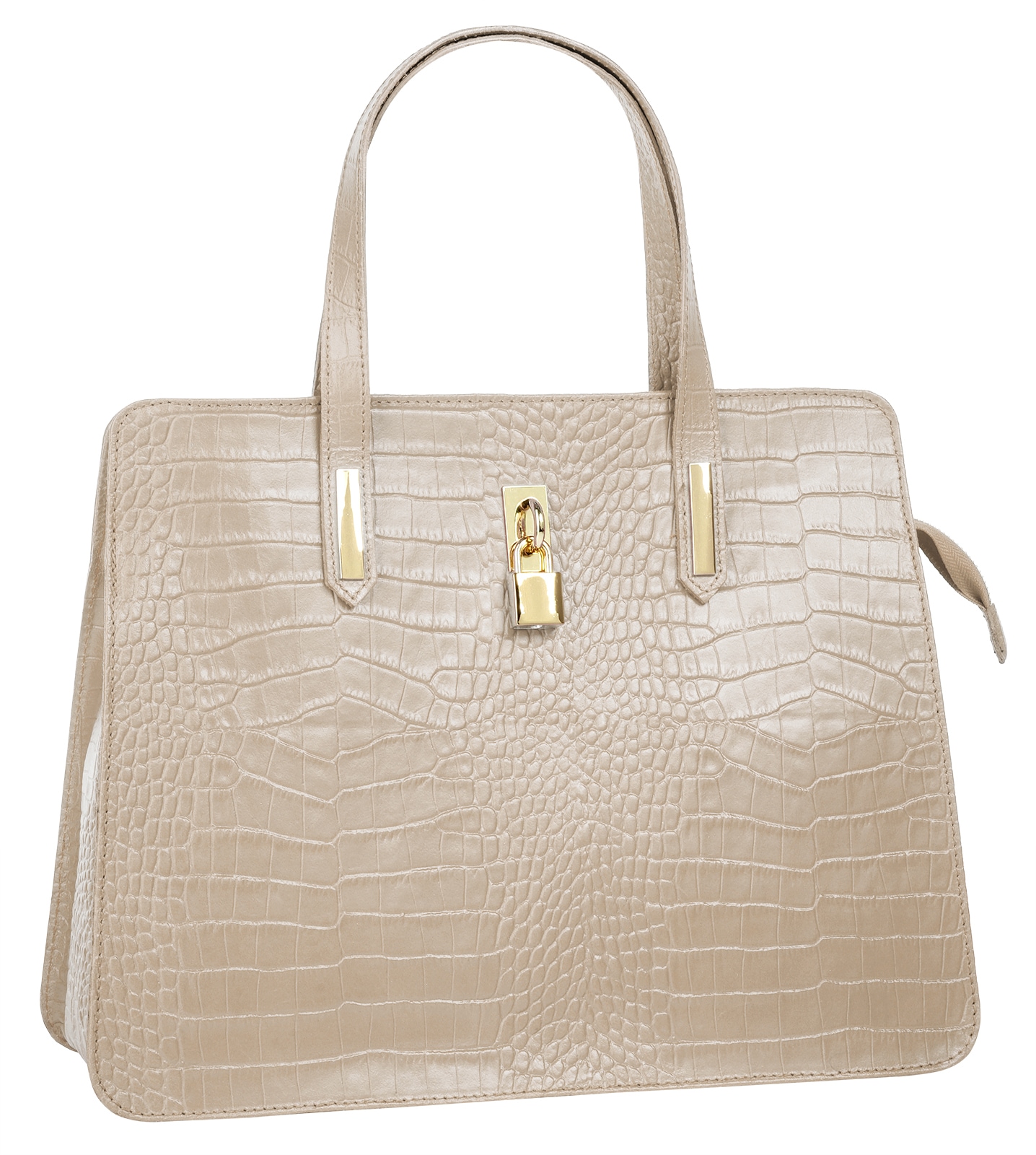 Cluty Henkeltasche echt Leder, Made in Italy