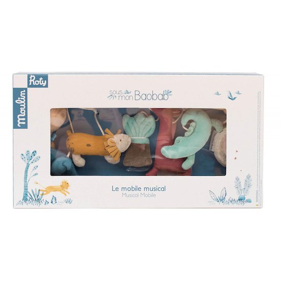 Sous mon baobab mobile musical croisillon   Multicolore        de               Moulin Roty