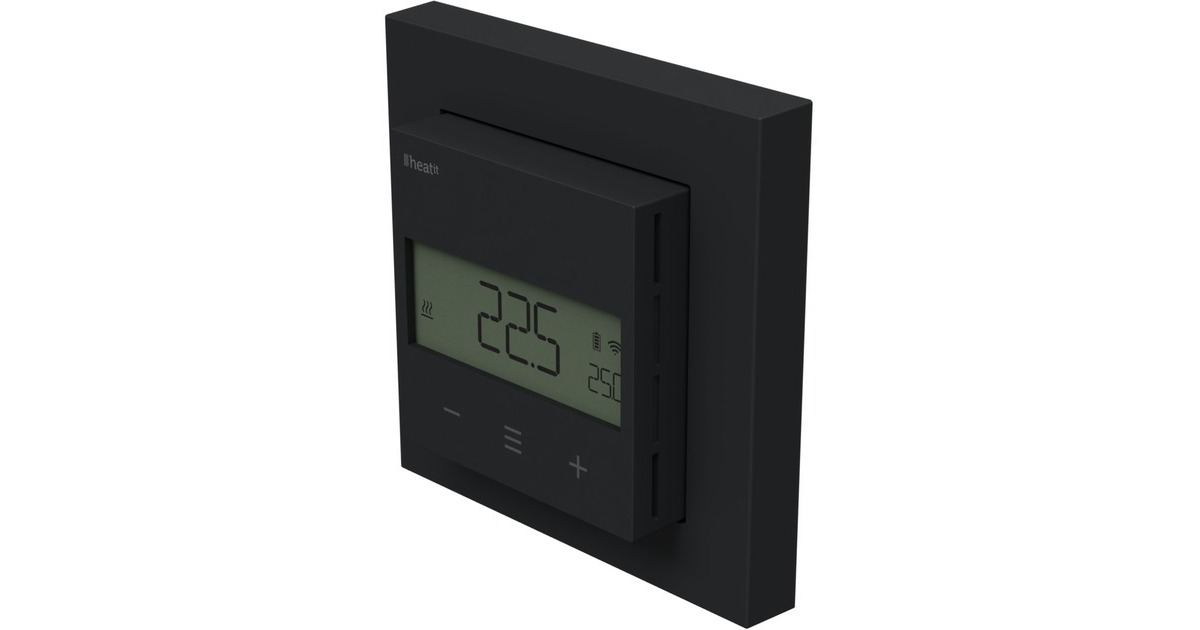 heat itZ-Temp3 Z-wave Battery Thermostat  (Zwart (mat))