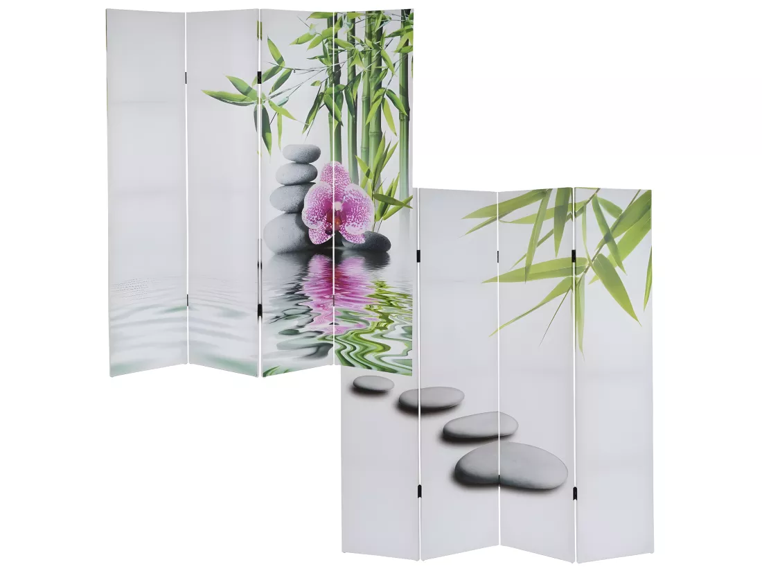 Paravent 4 panneaux pans 160 x 2.5 x 180 cm PAR04009