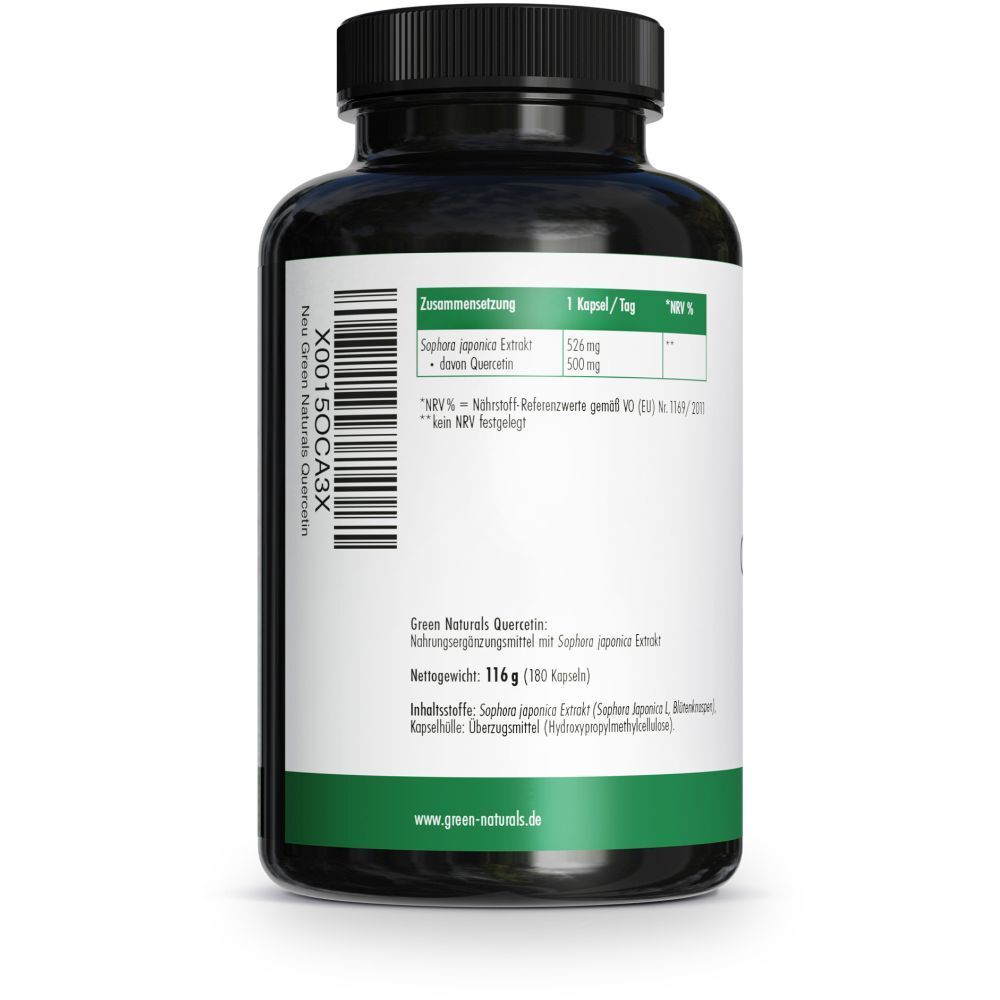 GREEN NATURALS® Quercetin 500 mg hochdosiert vegan