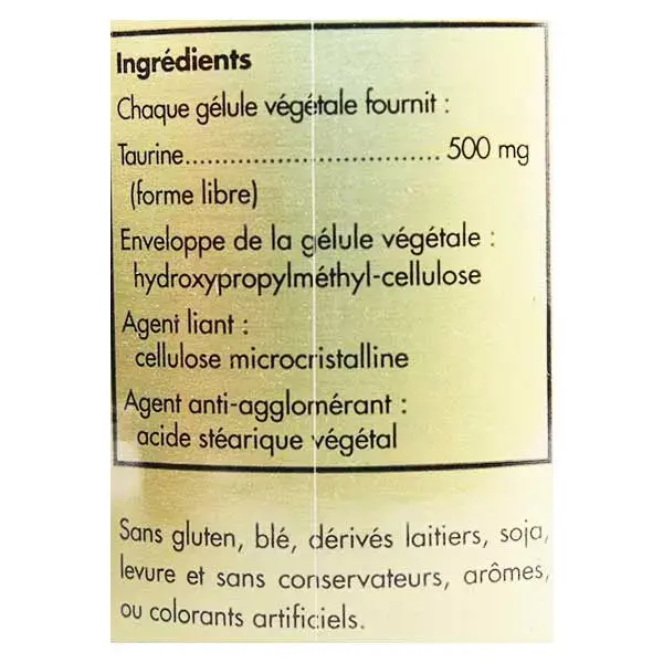 Solgar Taurine 500mg 50 gélules végétales