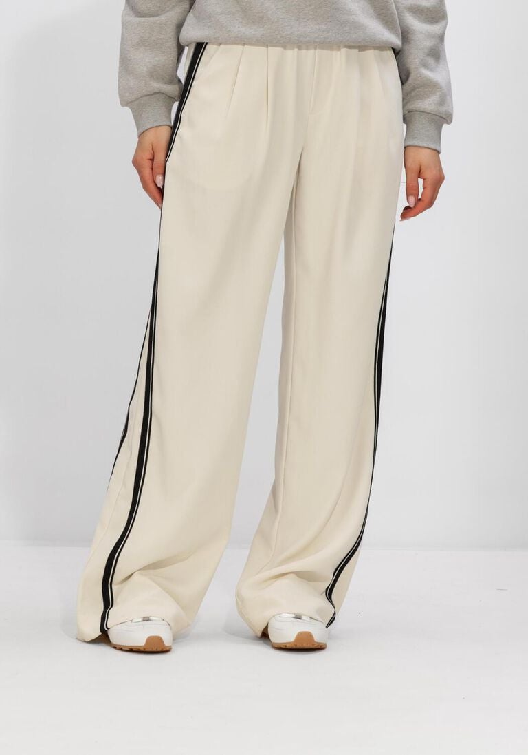 creme co'couture wijde broek amina split ll panel
