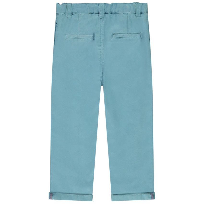 Pantalon en twill uni pour bébé garçon - Bleu moyen