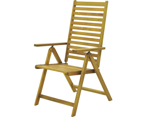 Garden Place Alina 6-delige tuinmeubelset bestaande uit: 4 stoelen, bank, tafel, geolied acaciahout, opvouwbaar, uitschuifbare tafel
