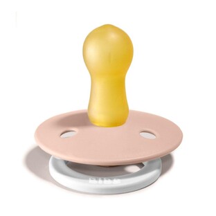 BIBS Glow Fopspeen 0-6 Maanden Vanilla/Blush 2ST