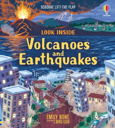 Look Inside Volcanoes and Earthquakes - Look Inside (Board book)