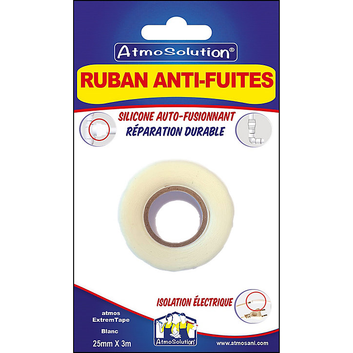 Ruban anti-fuite Atmos Extrem tape blanc 25 mm x 3 m