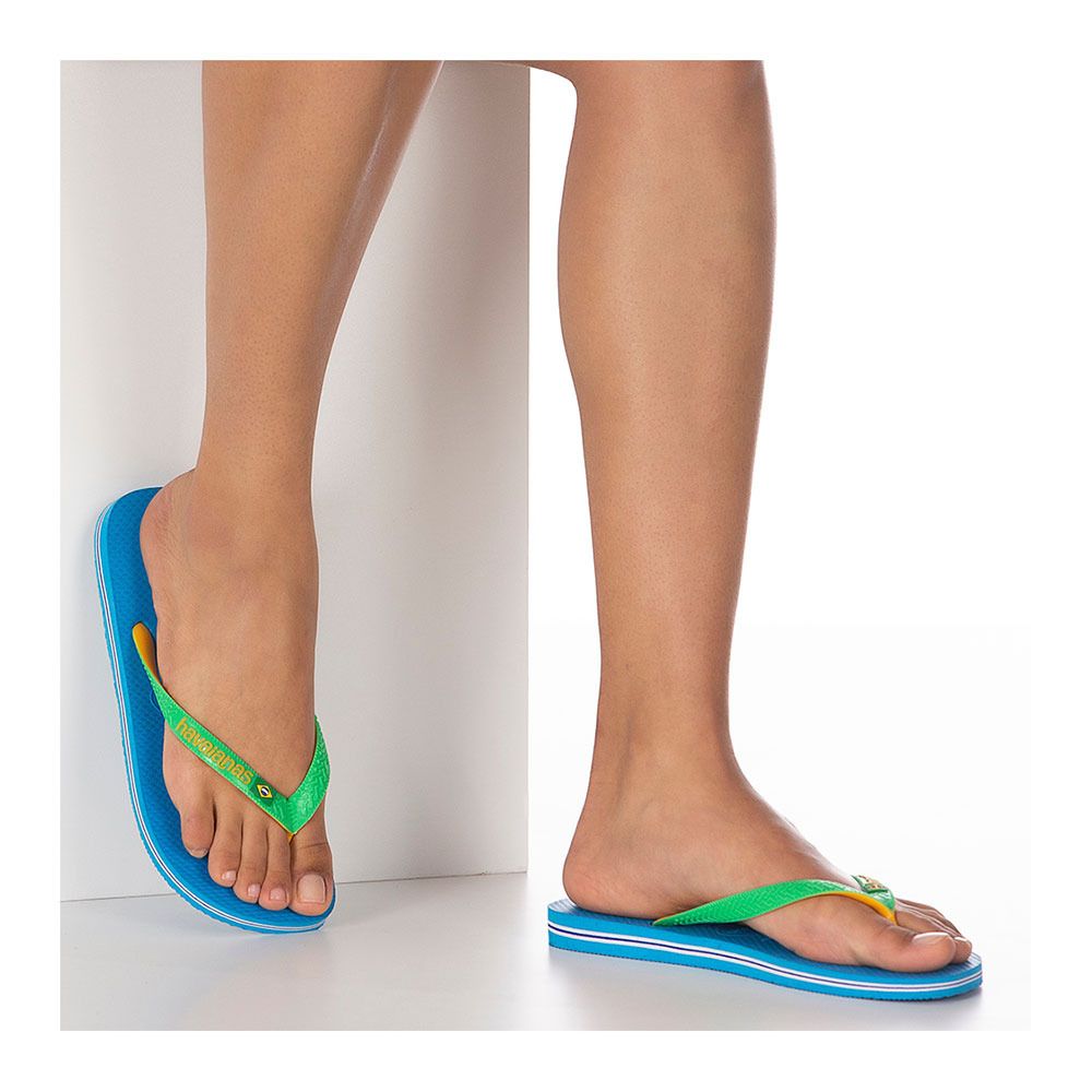 Havaianas BRASIL MIX - Tongs turquoise/pop yellow