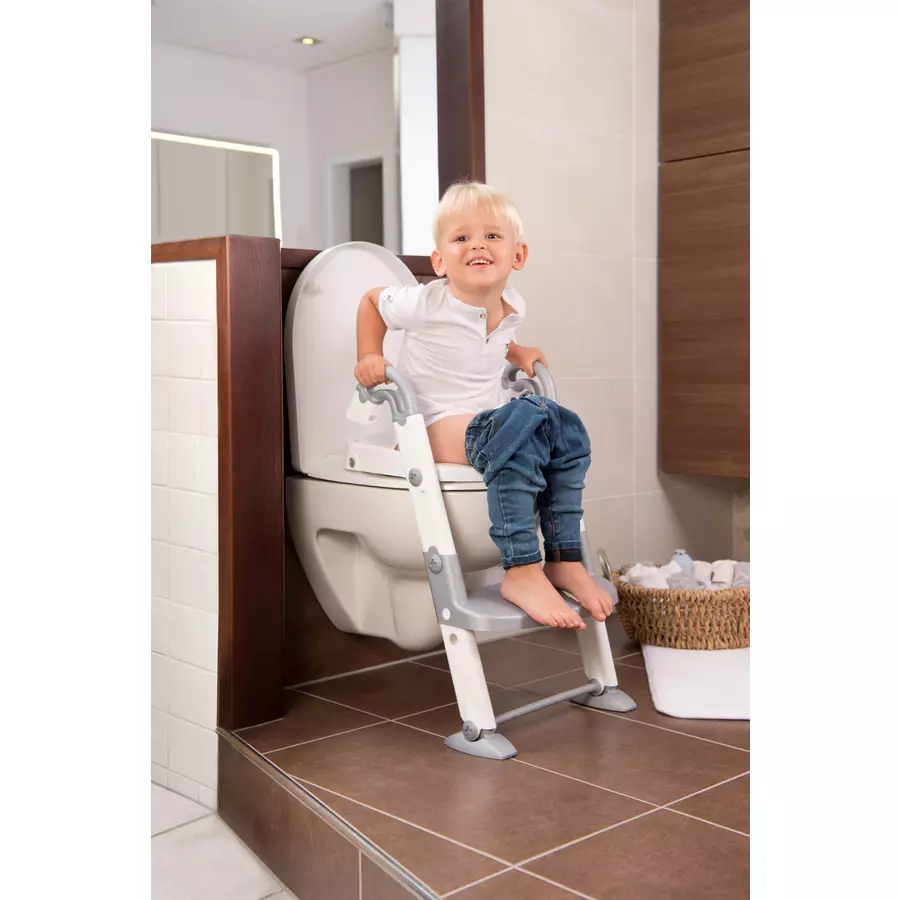 Rotho Babydesign Toilettentrainer Kidskit 3-in-1 silbergrau  weiß