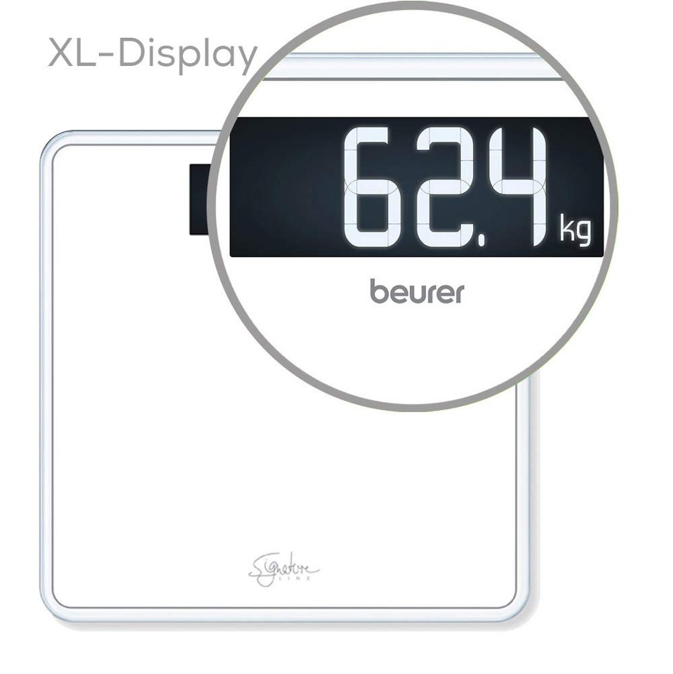 Beurer - GS 400 Bathroom Scale Glass ( White ) - 5 Year warranty