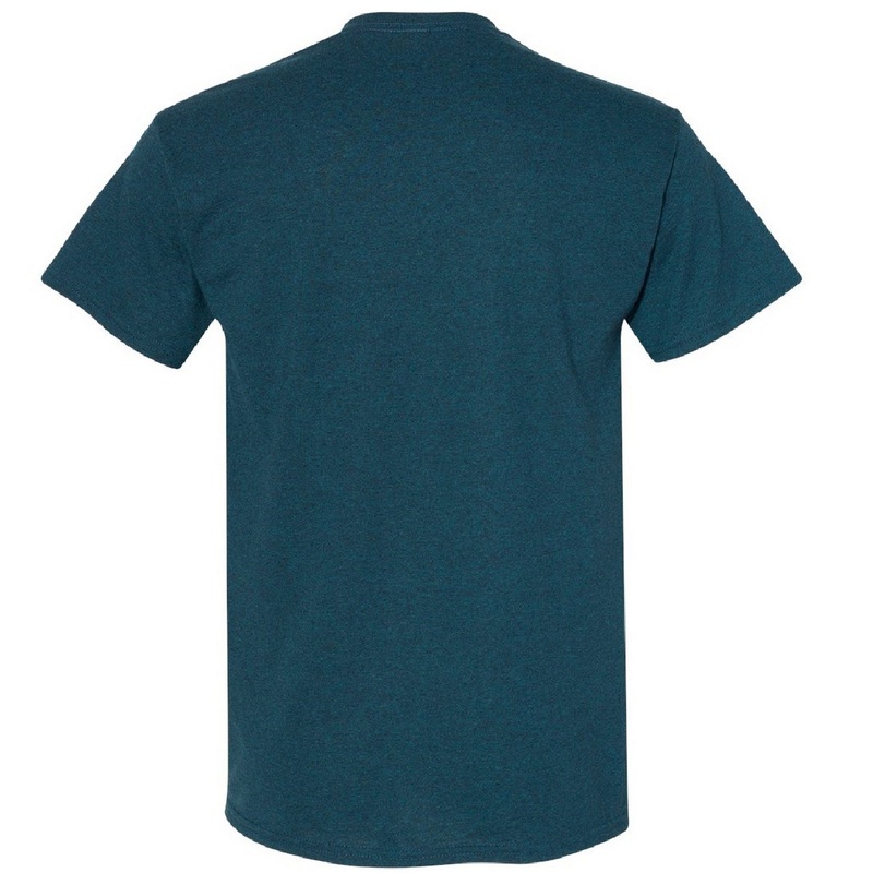 Camiseta básica de manga curta Gildan Heavy Cotton, 100% algodão grosso.