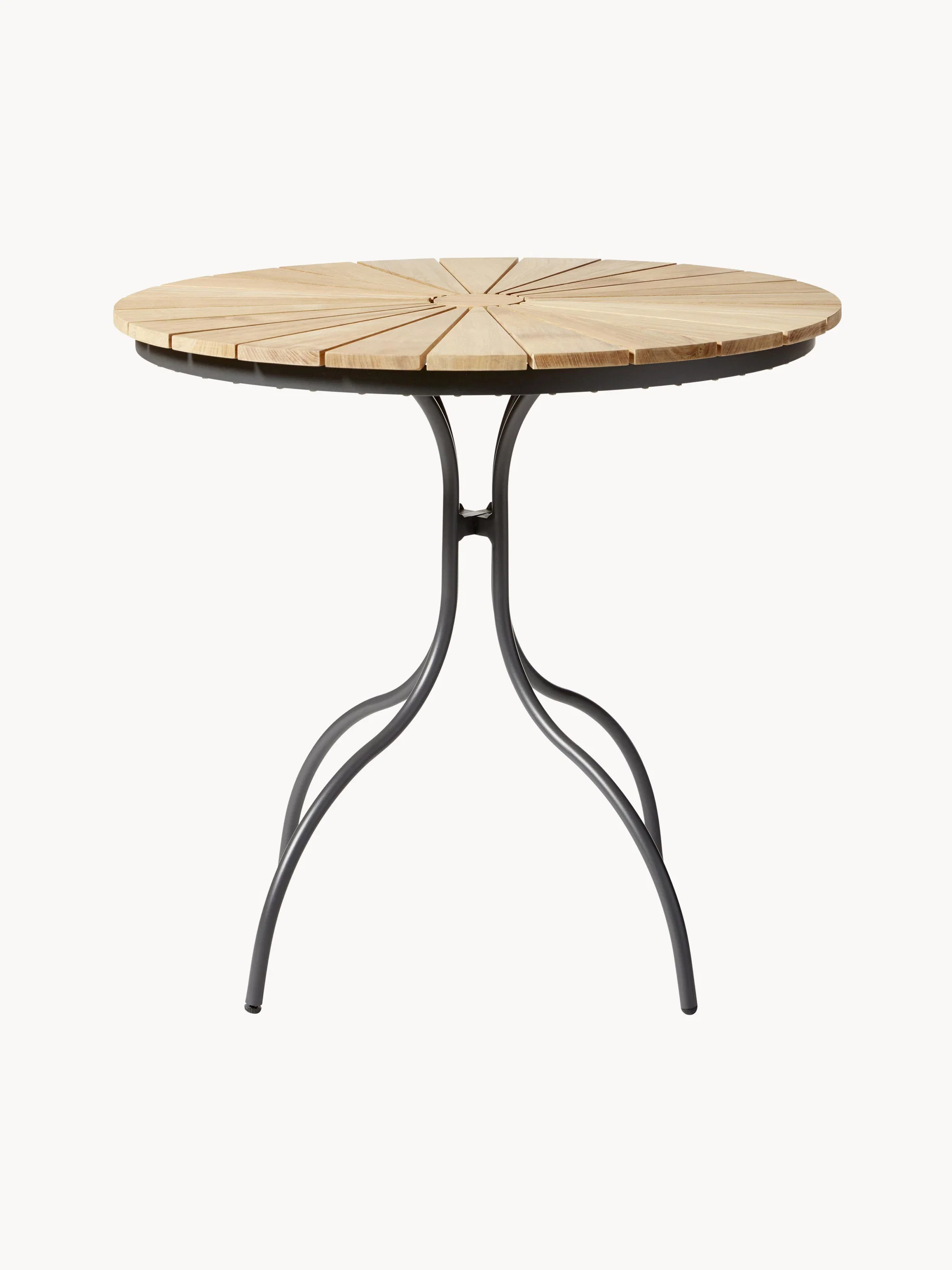 Ronde balkon tafel Hard & Ellen met teakhouten tafelblad