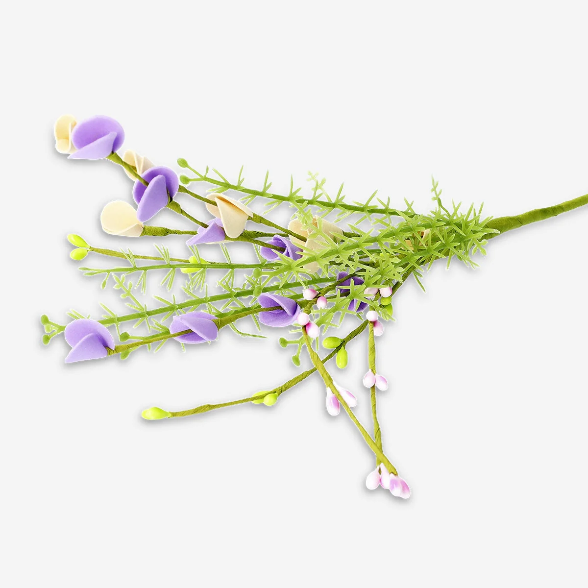 Dekorativ lilla og gul blomst