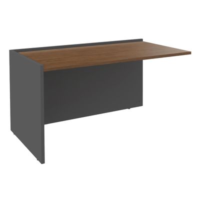 Banque d'accueil Module de départ bas OLA - L142,5 x H75,5 x P82,5 cm - structure carbone, plateau noyer