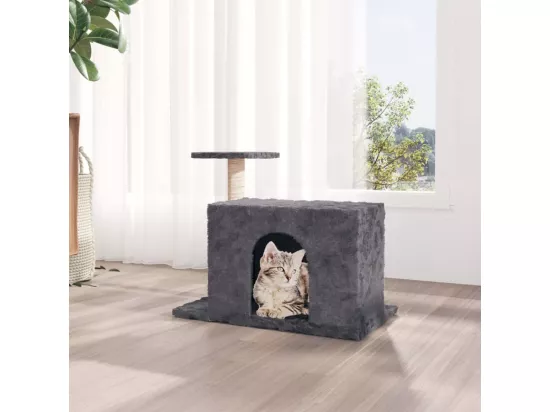 Arbre à chat avec griffoir en sisal Gris foncé 51 cm