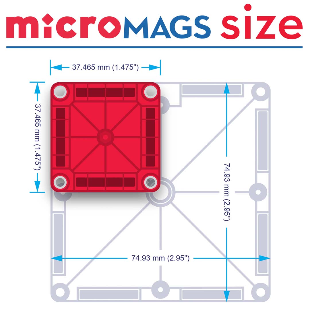 magna-tiles magnetische tegels micromags travel set winter wonder 26st