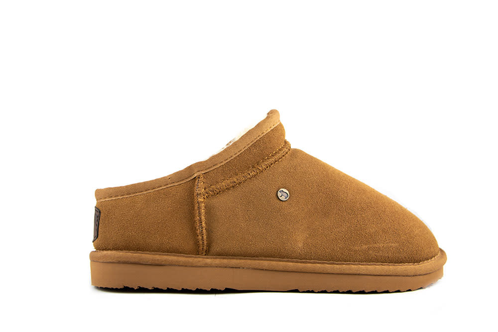 Warmbat Pantoffels Conner Cognac Suede