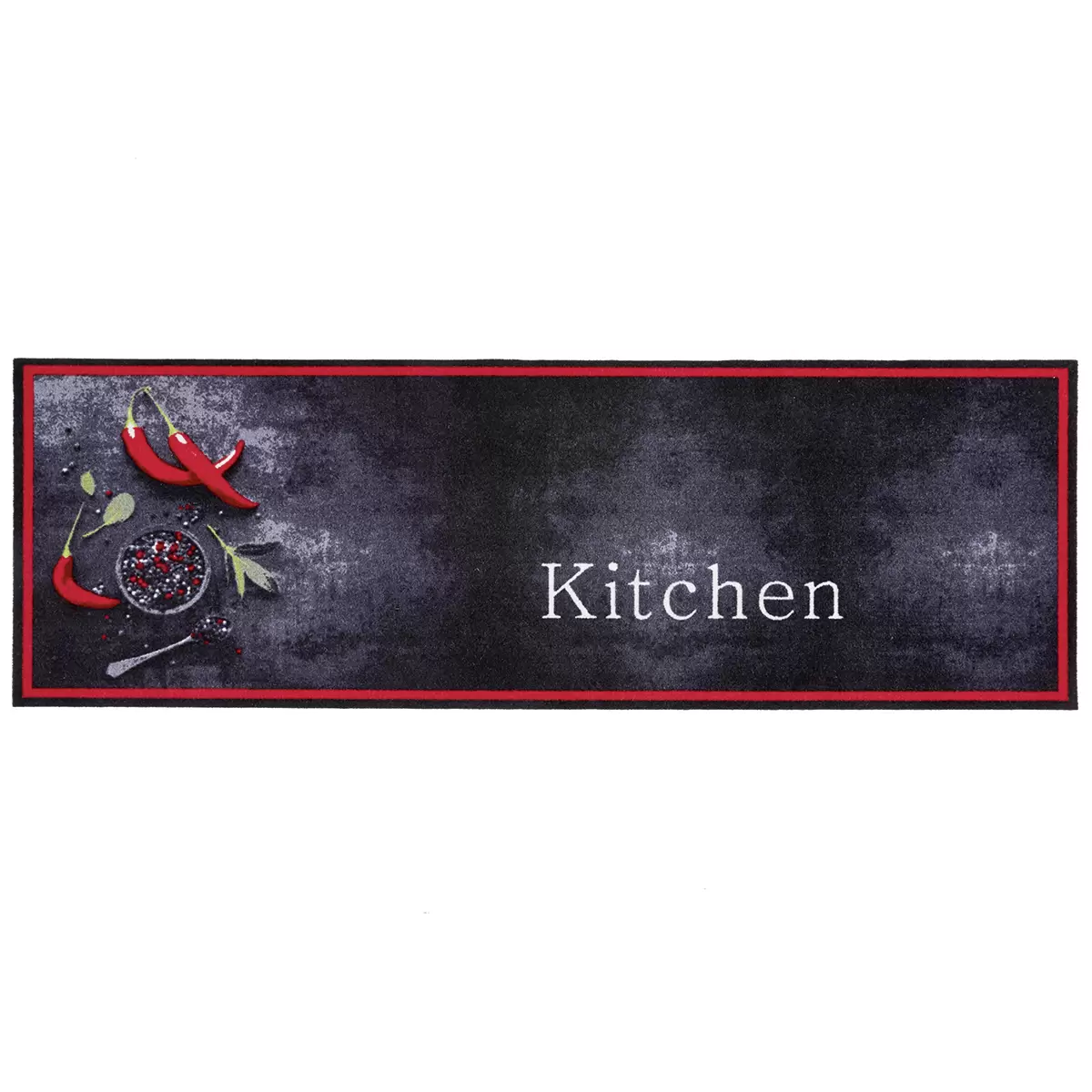 Küchenläufer Cook & Wash schwarz,rot