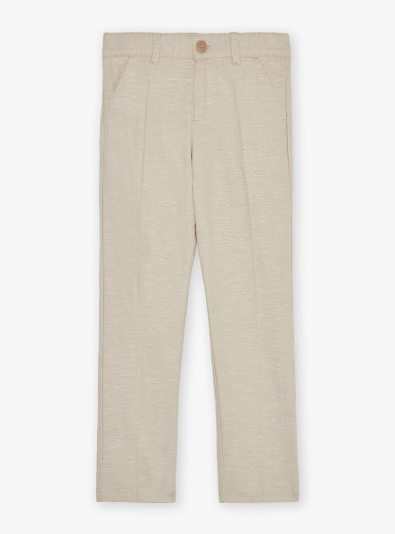 Pantalon beige en lin